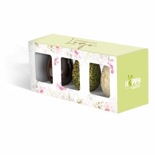 Scatole per uova di pasqua Rabbit collection con finestra laterali PVC - immagine 3